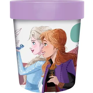 Tataway Disney Elsa and Anna Frozen Blauer Plastikbecher für Mädchen 260 ml mit rutschfestem Boden