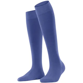 Falke Damen Kniestrümpfe Softmerino W Kh Wolle Baumwolle lang einfarbig 1 Paar, Blau Water 6550, 37-38