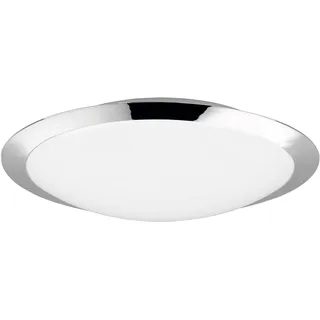 Trio Leuchten LED Bad Deckenleuchte Umberto 680319106, Kunststoff chromfarbig, inklusiv 18.5 Watt LED, Chrom