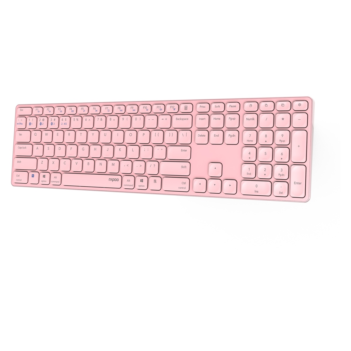 Bild von E9800M Multi-mode Wireless Ultra-slim Keyboard rosa, USB/Bluetooth, DE