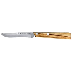 GÜDE Solingen - Universalmesser aus Holz mit Wellenschliff, 10 cm, UNI, Olivenholz, Braun