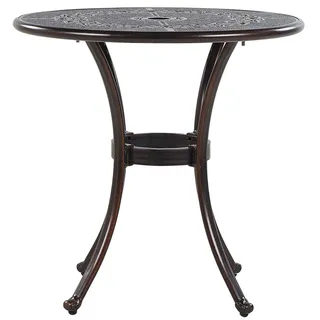 Beliani Gartentisch Ø 65 x 61 cm Braun