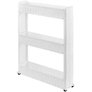 [en.casa] Rollregal - Weiß - 72 x 12 x 54,5 cm Küchen, Küchenmöbel,