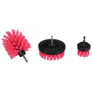 Bürstenset für Bohrmaschine zur Autoreinigung CAR Detailing Drill Brush PINK 3, 3 St.