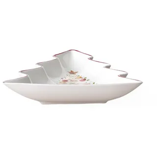 Villeroy & Boch – Winter Bakery Delight Schale Rot, Mikrowellensicher, Weihnachtsgeschirr, Tannenbaum Schale Weihnachten, Geschirr Weihnachten Toys, Plätzchenteller, Weihnachtsdeko, Premium Porzellan