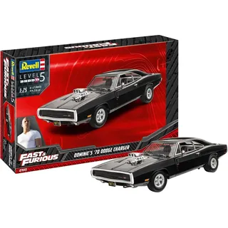 REVELL Fast & Furious - Dominics 1970 Dodge Charger 1:24 I The and The I Detaillierte Nachbildung für Einsteiger I Unlackiert, vielseitig einsetzbar