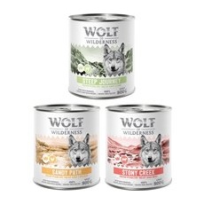 6x800g Pachet mixt Adult Wolf of Wilderness Hrană câini