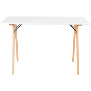MID.YOU Schreibtisch Vojens Desk Eiche Bianco / Weiß