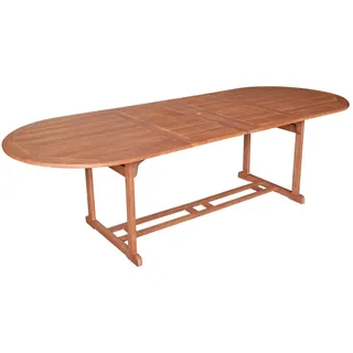 Ausziehtisch LAGO 180-260 x100 cm Eukalyptus Holz geölt Rechteckig FSC®-zert