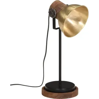 vidaXL Schreibtischlampe 25 W Antik-Messing 17x17x50 cm E27 - Braun