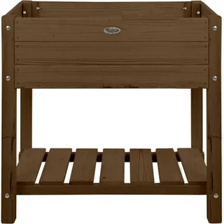Esschert Design Hochbeet Braun mit Ablage 78,8 cm breit 65 l Volumen - Holz - Braun