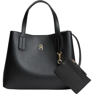 Tommy Hilfiger Icon Mini Satchel Umhängetasche Polyurethan Black