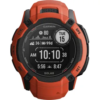 Garmin Instinct 2X Solar BT 50 mm Polymergehäuse rot Sportarmband rot One Size