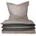Wendebettwäsche Beige/Schwarz 155 x 220 cm + 80 x 80 cm