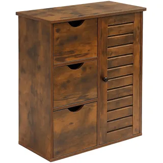 Relaxdays Badezimmerschrank 80 x 60 x 30 cm Braun