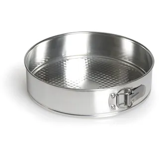 Excelsa Silver Baking Tortenform Hebeboden, Stahl, Silber 25x25x7 cm Silber/schwarz