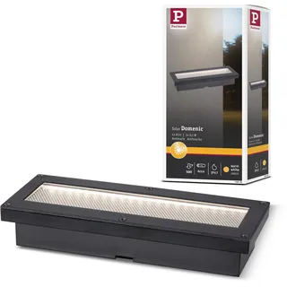Paulmann Solarleuchte Kunststoff 20 x 8 cm inkl. 1x0,1 W Warmweiß Schwarz