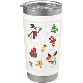 Frohe Weihnachten Pyjama Urlaub Winter Urlaub Xmas PJS Doppelwandiger Edelstahl-Thermobecher