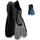 Fins Black 35/36 Self Adjusting Flossen für Schnorcheln Schwimmen und Trainieren Schwarz 35/36