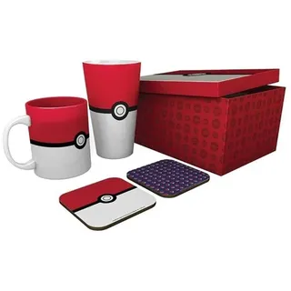 ABYstyle - POKEMON Gift Set Glass + Mug + 2 Coasters Pokéball - Geschenkset