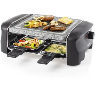 Princess Raclette Grill für 4 Personen mit Steingrill 600 Watt Schwarz