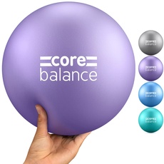 Core Balance Pilatesball - Anti-Burst Yogaball - rutschfestes PVC - Gymnastik, Fitness, Physiotherapie leicht – Einfach Aufzublasen - 200 Kg Maximalgewicht - 23 cm groß, 200 g - 4