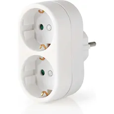 Nedis, Reiseadapter, PSSPL200F1WT power extension 2 AC outlet(s) Indoor White