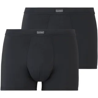 Bruno Banani Boxershorts, (2er Pack), mit angesetztem Bündchen, schwarz