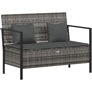 vidaXL Gartenbank 2-Sitzer 59 x 83 x 59 cm Grau