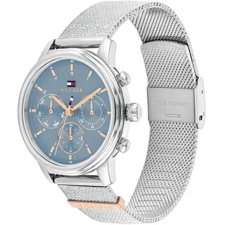 Tommy Hilfiger Blake 34mm Damenuhr - Silver / Sky Blue - One Size