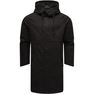 Stone Harbour Kurzmantel »Kurzmantel Yaroon« Cooler Herren Übergangsmantel mit großer Kapuze, schwarz