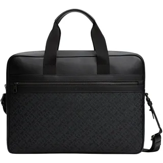 Tommy Hilfiger Herren Laptoptasche Monogram Elegant, Schwarz (Black), Einheitsgröße