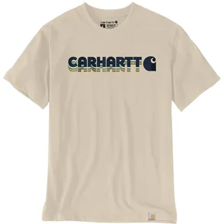 T-Shirt CARHARTT "Logo", Herren, Gr. XXL, weiß (creme), Obermaterial: 100% Baumwolle CO., Shirts T-Shirt