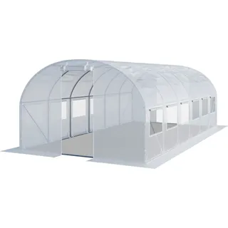 TOOLPORT 3x6m Foliengewächshaus, PE-Plane, weiß - (8942)