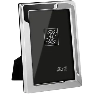 Fink Bilderrahmen 13 x 18 silber rechteckig – Fotorahmen versilbert anlaufgeschützt – Rückseite Samt - Rahmen Maße 17,5 x 22 cm – Geschenk für Frauen Weihnachten Nikolaus Geburtstag