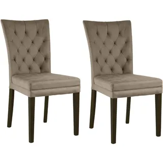 4-Fußstuhl »Colorado« (Set) 2 St., Microfaser bequeme Polsterung, Gestell Massivholz wenge oder eiche natur, braun