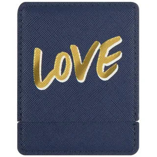 DRAEGER PARIS 1886 - Taschenspiegel Love mit Blauer Hülle – quadratischer Spiegel, kompakt, 8 x 8,5 cm, für Zuhause & Reisen – personalisiertes Geschenk für Damen, Freundin, Geburtstag – Elegantes