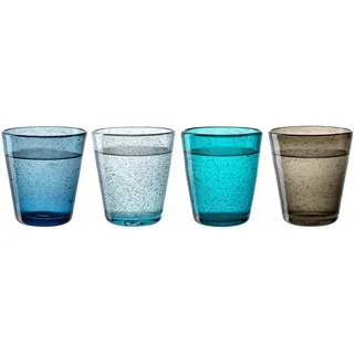 LEONARDO Glas »Trinkglas-Set 4-teilig BURANO 330 ml bunt«, bunt