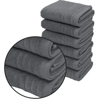 OTTO home Sanremo Premium Handtuchset 40 x 70 cm grau 5-tlg.