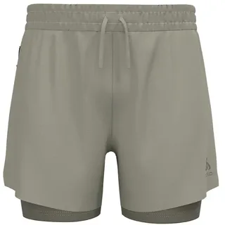 Odlo Zeroweight 5-inch 2in1 Running Shorts 2.0 agate gray - vetiver (10871) XL