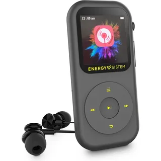 Energy Sistem Handy MP4-Player (16 GB, Bluetooth, integriertes FM-Radio, microSD 128 GB) Grau