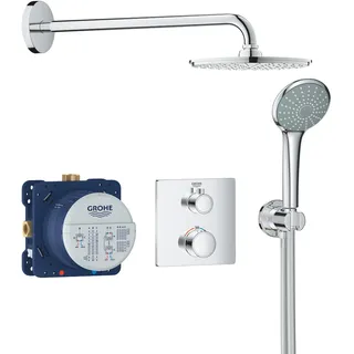Grohe Grohtherm Duschsystem Unterputzmodell mit Rainshower Cosmopolitan 210 Chrom 34734000