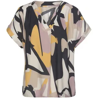LASCANA LASCANA, Druckbluse mit kurzen Ärmeln und Allover-Druck, Blusenshirt, Business-Look, bunt