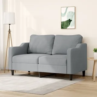 vidaXL 2-Sitzer-Sofa Hellgrau 140 cm Stoff