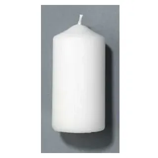 DUNI Stumpenkerzen, Kerze mit ca. 15 Std. Brenndauer, Format: 100 x 50 mm, 1 Karton = 6 x 10 Stück, Farbe: weiß