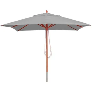 MCW Gastronomie Sonnenschirm I Hellgrau , Holz , 300x300 cm , Sonnenschutz, Sonnenschirme