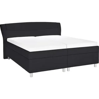 Esposa Polsterbett , Schwarz , Textil , H2 , Höhe ca. 16 cm , 200x200 cm , Über- und Sondergrößen erhältlich, Bezug abnehmbar/waschbar, Ober- und Unterseite versteppt, wendbar, atmungsaktiv,Über- und Sondergrößen erhältlich, Bettkasten, Lattenrost, Matratze, gepolstertes Kopfteil, Kaltschaummatratze, Stoffauswahl, motorische Verstellung des Lattenrostes, in verschiedenen Größen erhältlich,Federholzleisten verleimt, Federleisten mit Duokappen, mit Motorverstellung erhältlich, verstellbar , Schlafzimmer, Betten, Polsterbetten