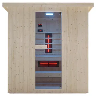 SANOTECHNIK Outdoor Kombination Sauna und Infrarotkabine LAHTI für 4 - 6 Personen