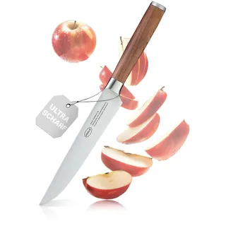 RÖSLE Fleischmesser Masterclass 18 cm - Hochwertiges und scharfes Küchenmesser zum Schneiden von Fleisch, Tranchieren von Braten, ein scharfes Schneidemesser mit ergonomischem Griff aus Walnussholz