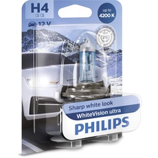 Philips WhiteVision ultra H4 Scheinwerferlampe, 4.200K, Einzelblister, 35489830, Single blister